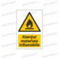 semn atentie materiale inflamabile